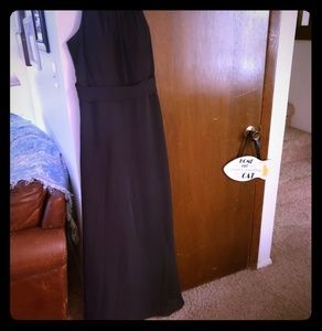 Long black bridesmaid dress!